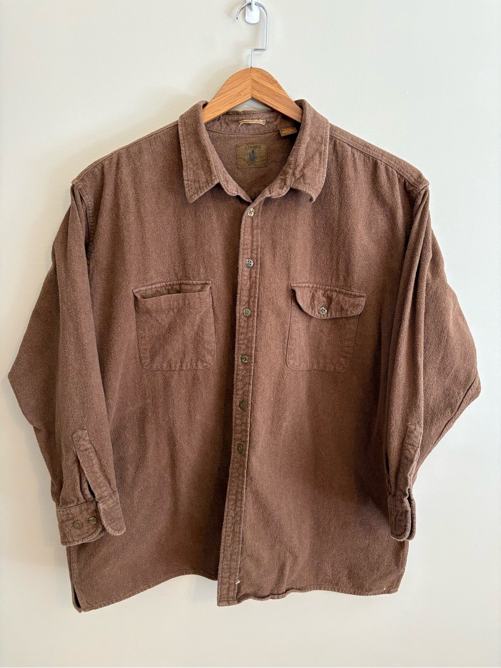 St. John's Bay Brown Fuzzy flannel Shirt Jacket